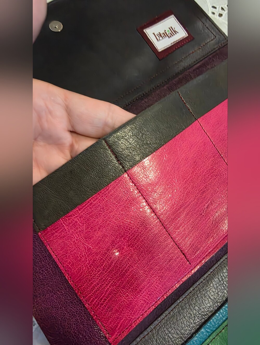 Lola Falk (Stella Travel Wallet) Patchwork Leather, Colorful, Passport - Picture 3 of 14